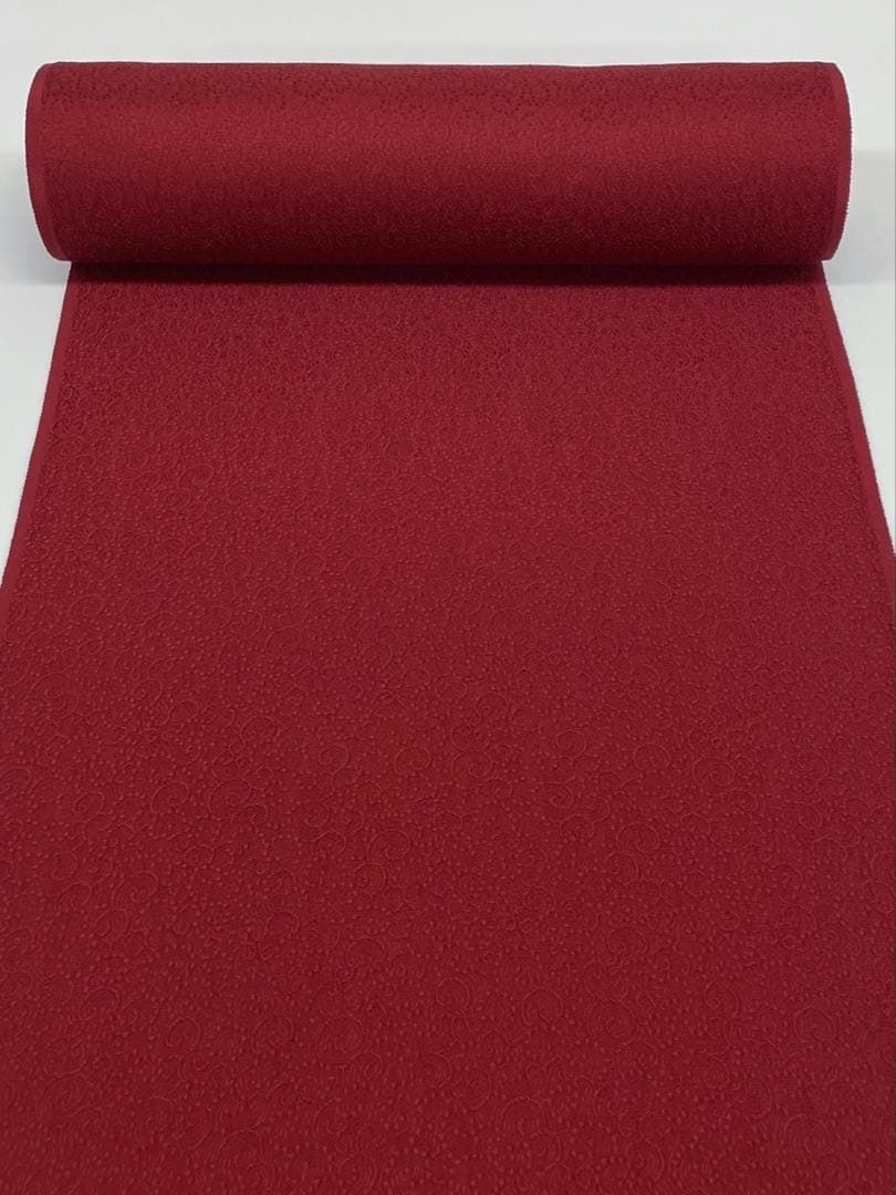 コート地 ふくれ織 紋意匠 朱・緋色 正絹 反物 - メルカリ