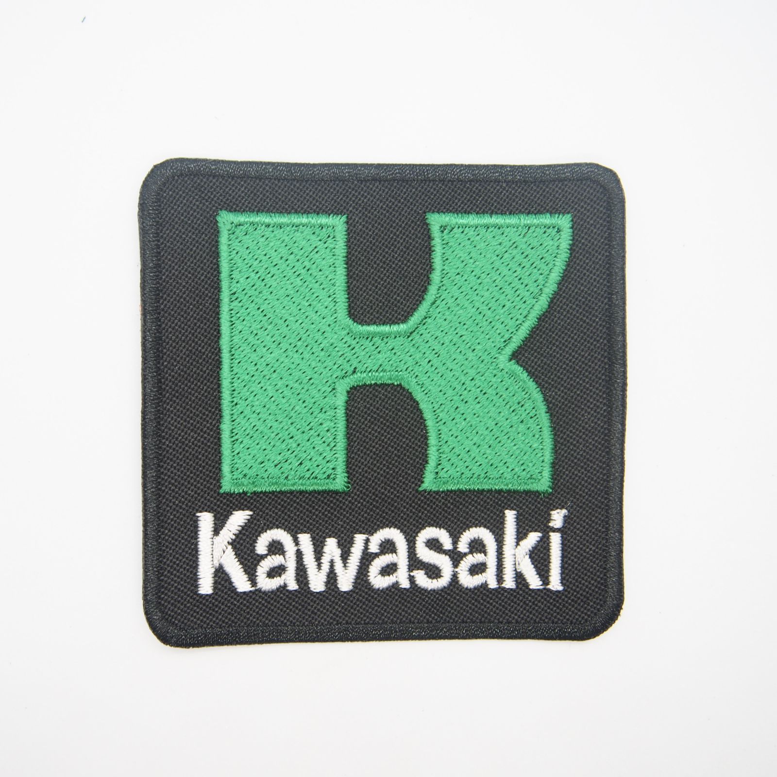 L⑱ Kawasaki ロゴ アイロンワッペン 黒 ワッペン カワサキ バイク