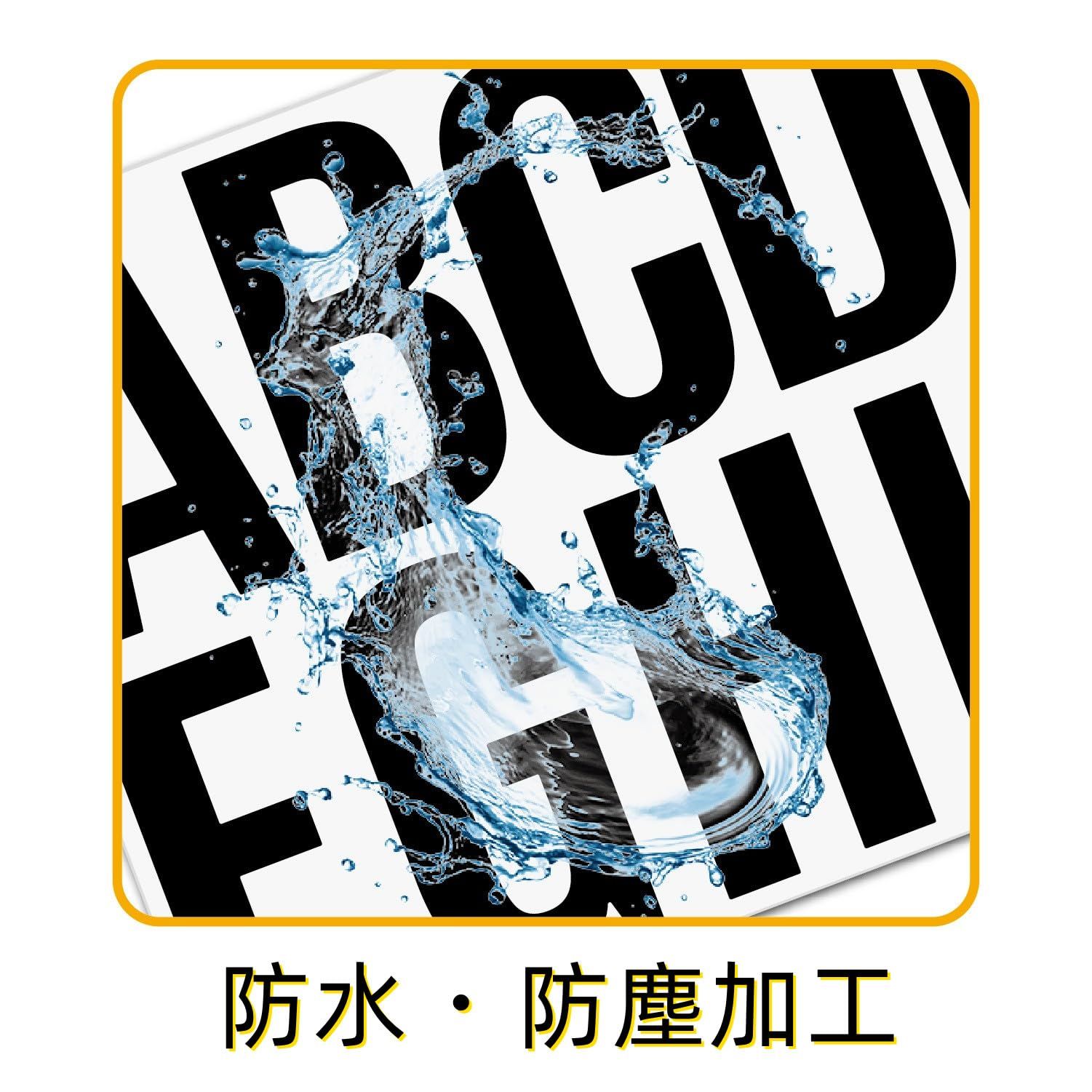 【迅速発送】数字 シール 大きい アルファベット ステッカー 番号 ナンバーシール文字シール 防水 白 黒 ブラック ホワイト 3枚セット (2インチ ブラック)