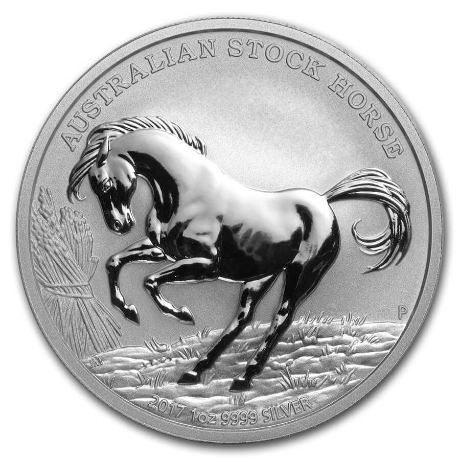 オーストラリア 銀貨 1オンス 馬のみ 保証書・カプセル付き] 2017年 (新品) オーストラリア「ストックホース