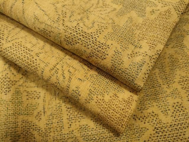 平和屋着物○本場結城紬 重要無形文化財 100亀甲 楓文 正絹 逸品