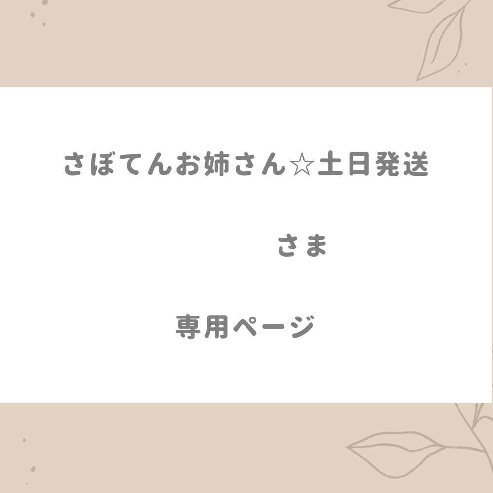 さぼてんお姉さん☆土日発送 さま専用ページ - メルカリ