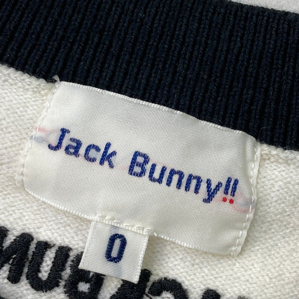 サイズ：0 JACK BUNNY ジャックバニー  サイドジップ ニット セーター  ホワイト系 [240101463490] ゴルフウェア レディース ストスト サイズ：0 JACK BUNNY ジャックバニー サイドジップ ニット