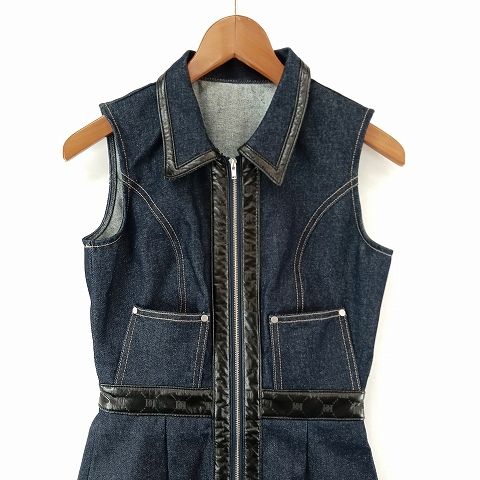 ダーリッチ darich DDロゴデニムフーディー ミニワンピース BLU ダーリッチ Darich デニムベアフレアミニワンピース （ブルー