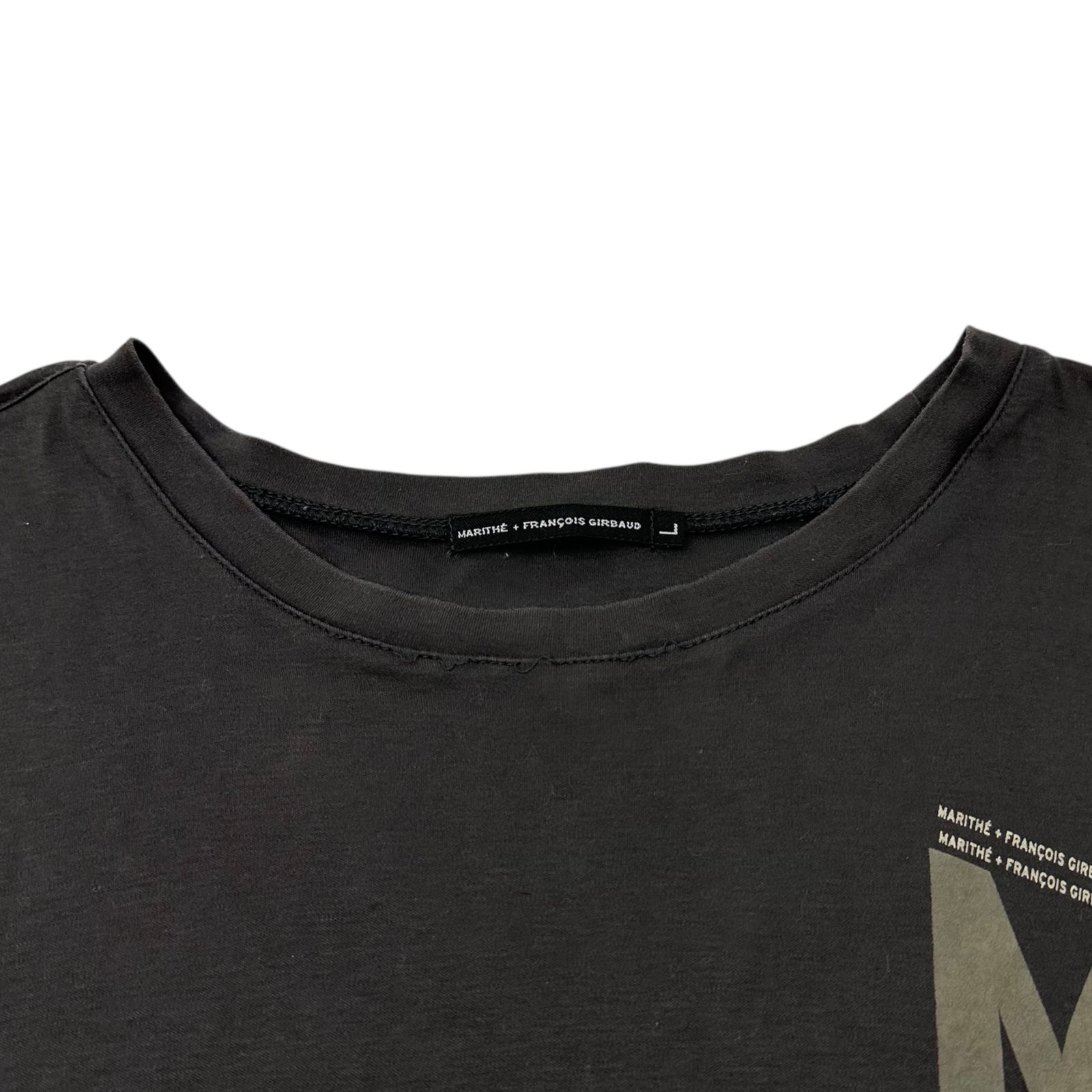 00s MARITHE FRANCOIS GIRBAUD 長袖 Tシャツ Y2K 古着 90s USA製 MARITHE FRANCOIS GIRBAUD グラフィック アート