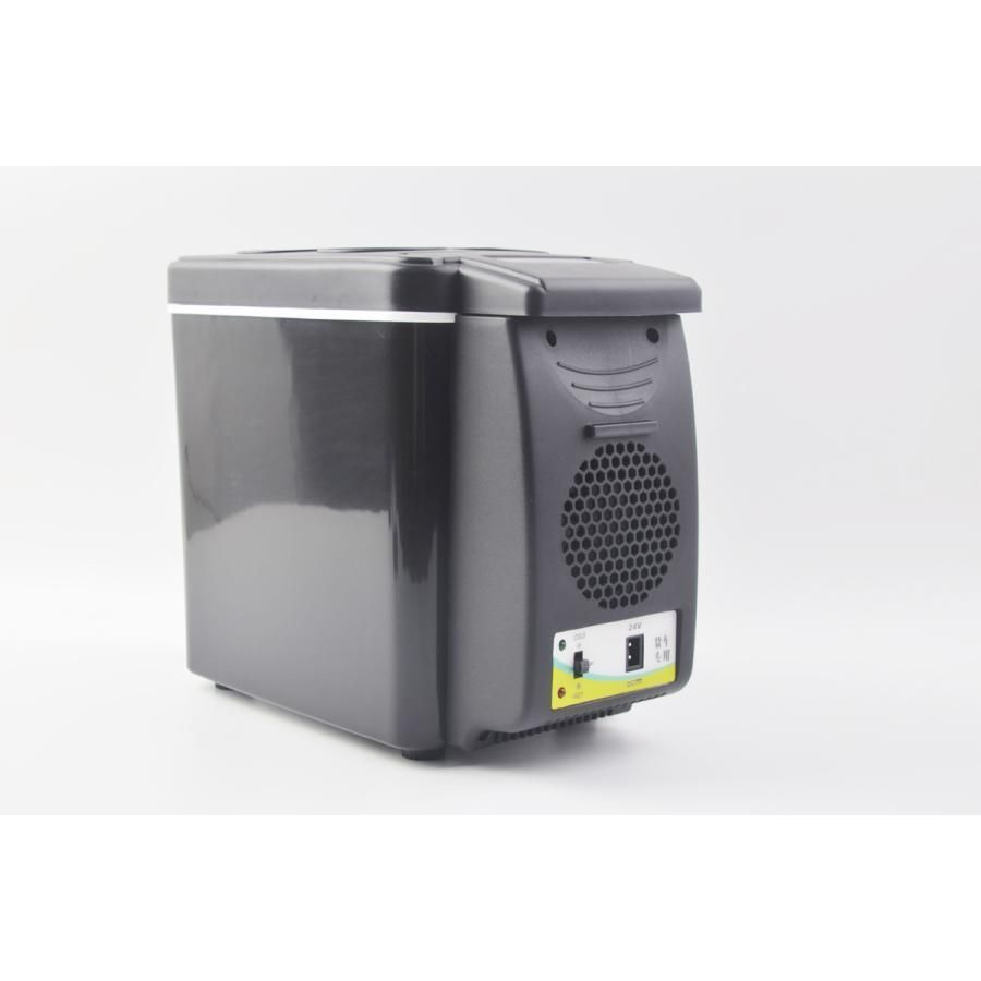 24vトラック用 6L ミニ冷蔵庫 冷温庫 小型シガーライト付き 保温保冷庫 DC 24V 12度から65度 車内 静音設計 ブラック