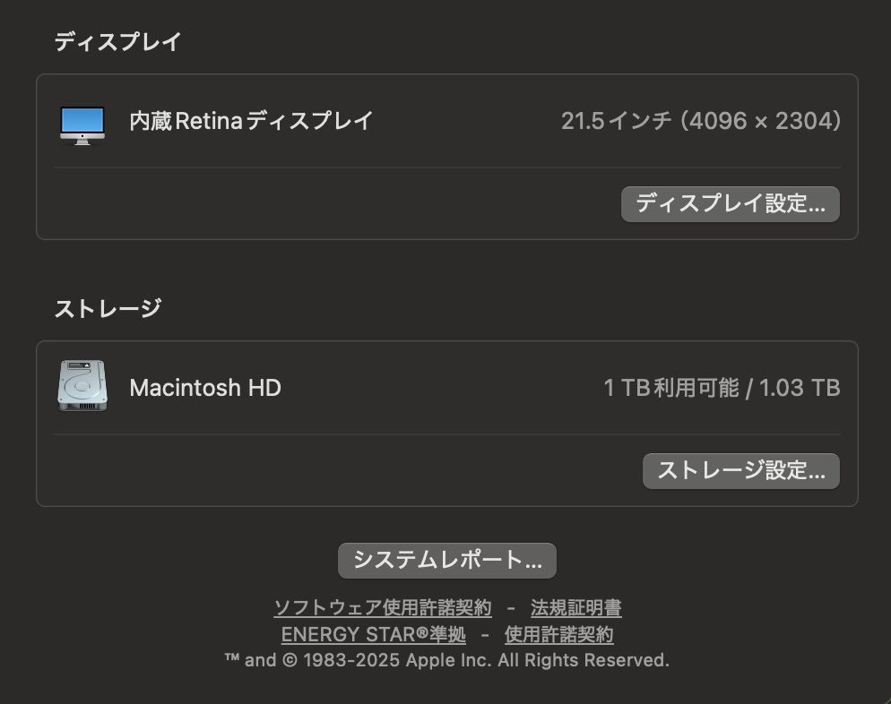 4K 21.5インチ
