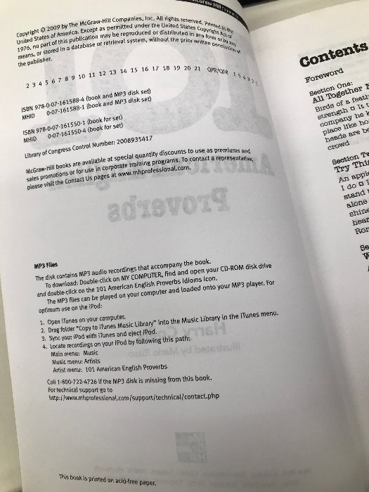 101 American English Proverbs McGraw-Hill Education Collis, Harry