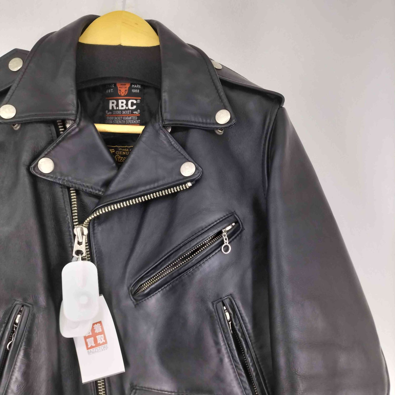 R.B.C ステアハイド シングル ライダースジャケット ブラウン 36 r.b.c
