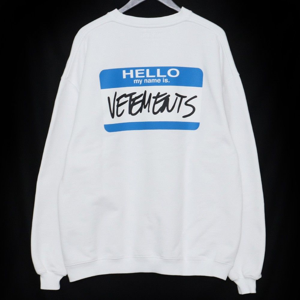 VETEMENTS HELLO My Name Is スウェットトレーナー