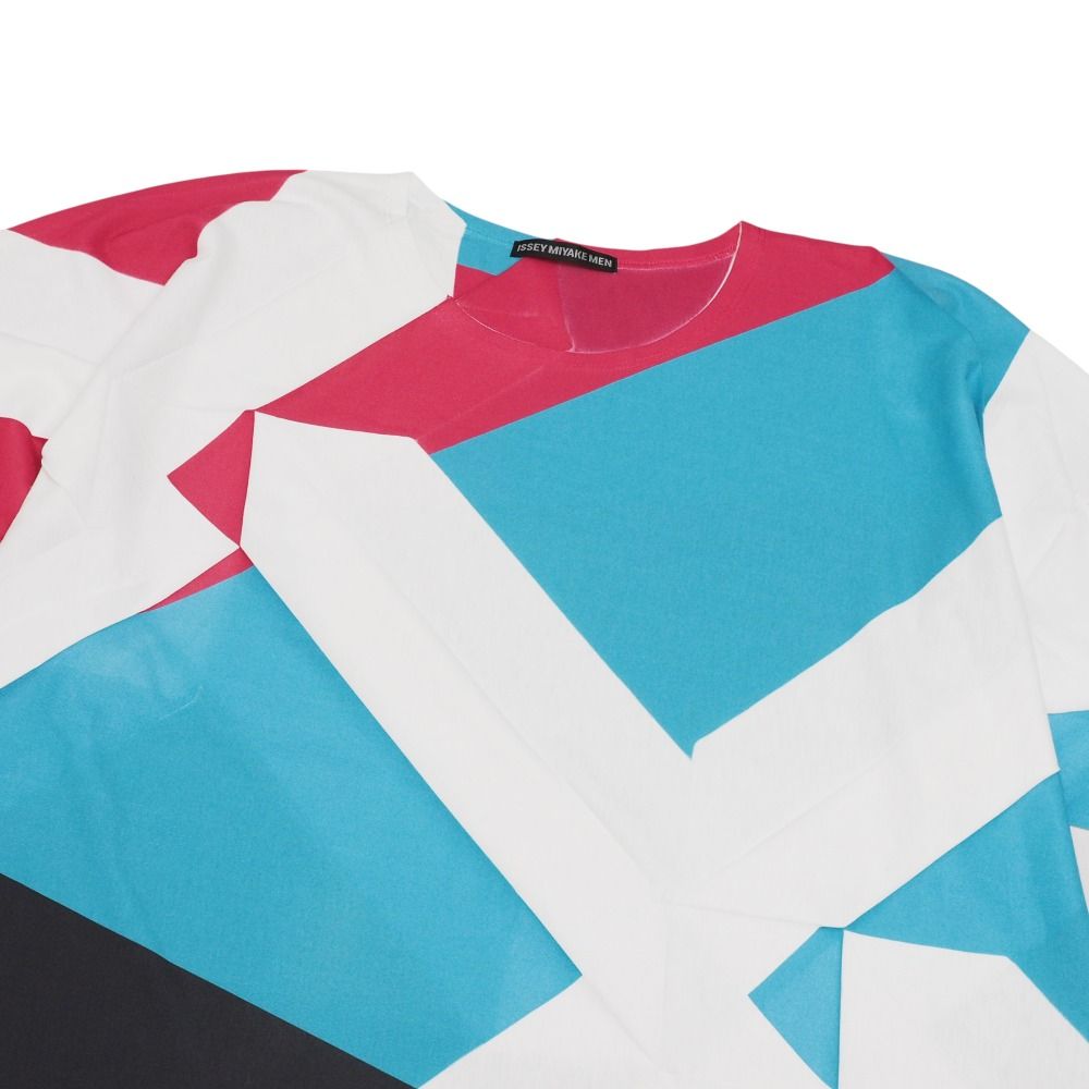 ISSEY MIYAKE MEN イッセイミヤケ メン カットソー サイズ- TEXTILE 半袖 Tシャツ プリーツ加工 オーバーシルエット ブランド古着 20250709|RA5430