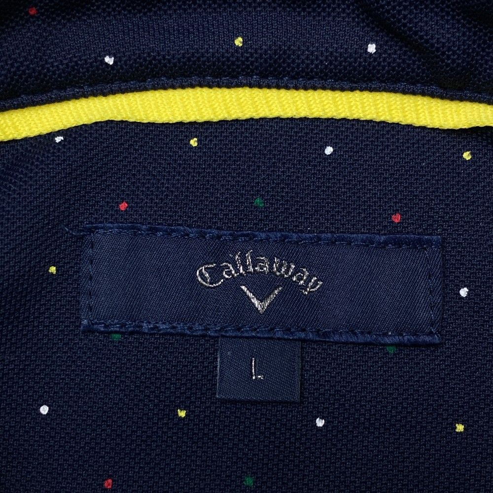 サイズ：L CALLAWAY キャロウェイ 半袖ポロシャツ ネイビー系