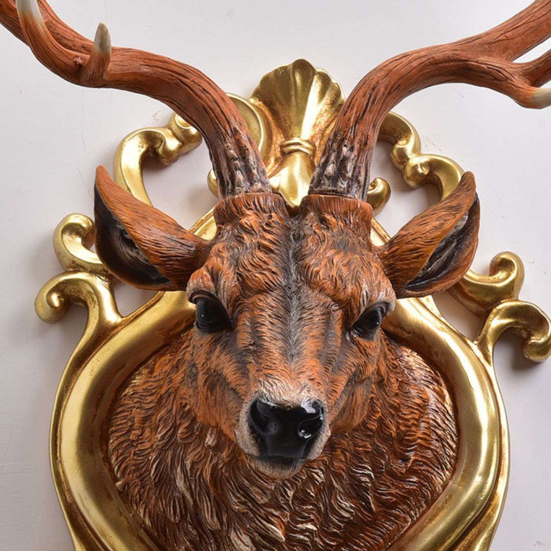 楽天市場】トナカイ 壁掛けオブジェ ハンティングトロフィー 剥製 シカ
