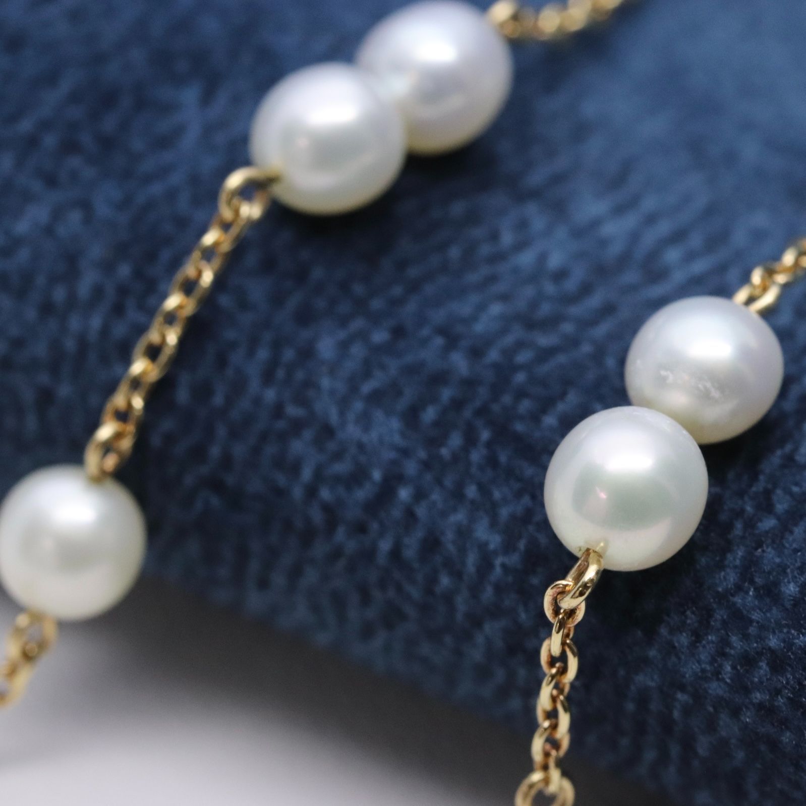 タサキ K18 ベビーパール ステーション ブレスレット TASAKI タサキ K18ベビーパールブレスレット 3.2g : 鴫原質店