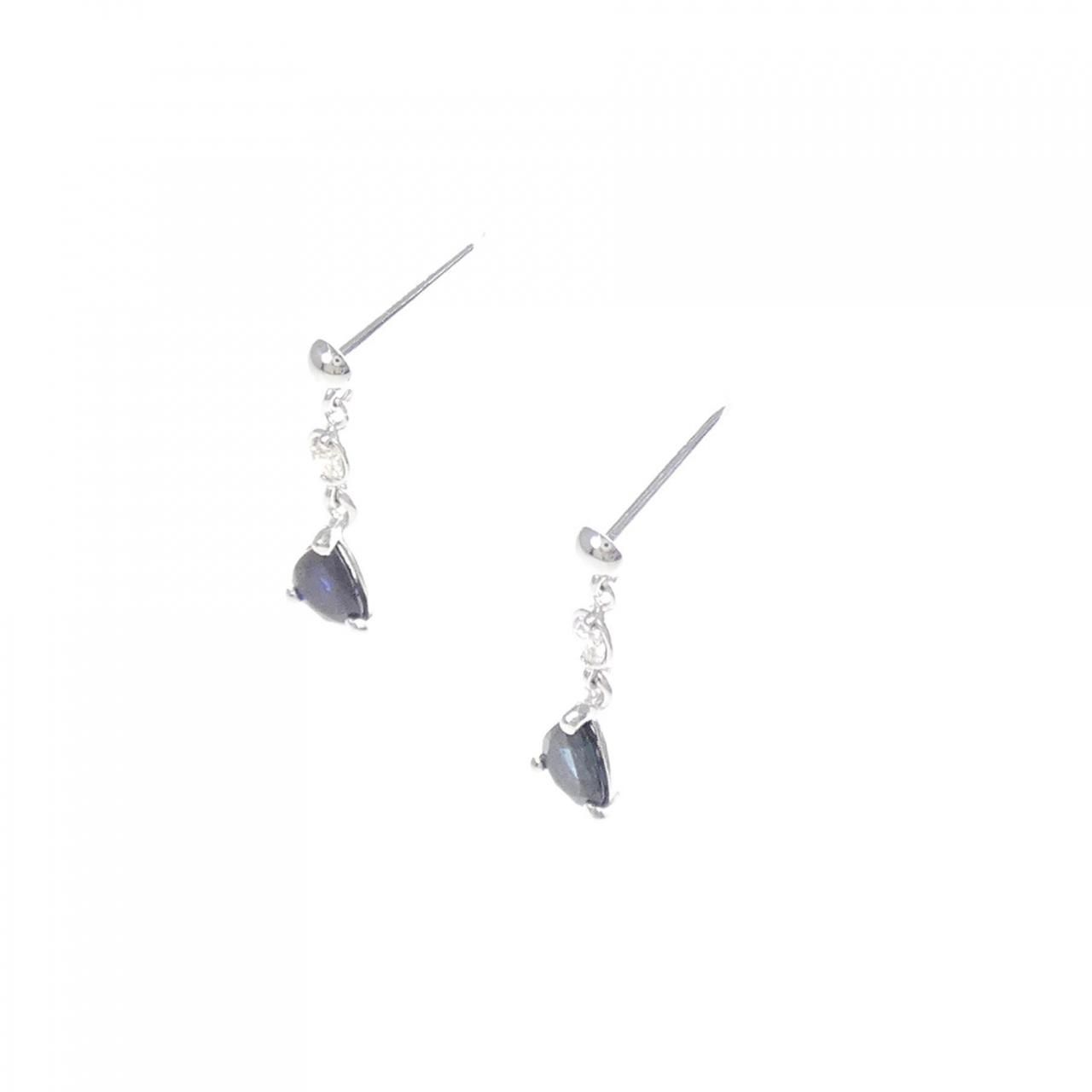 片方のみ＊】K18WG サファイヤ0.63ct ピアス