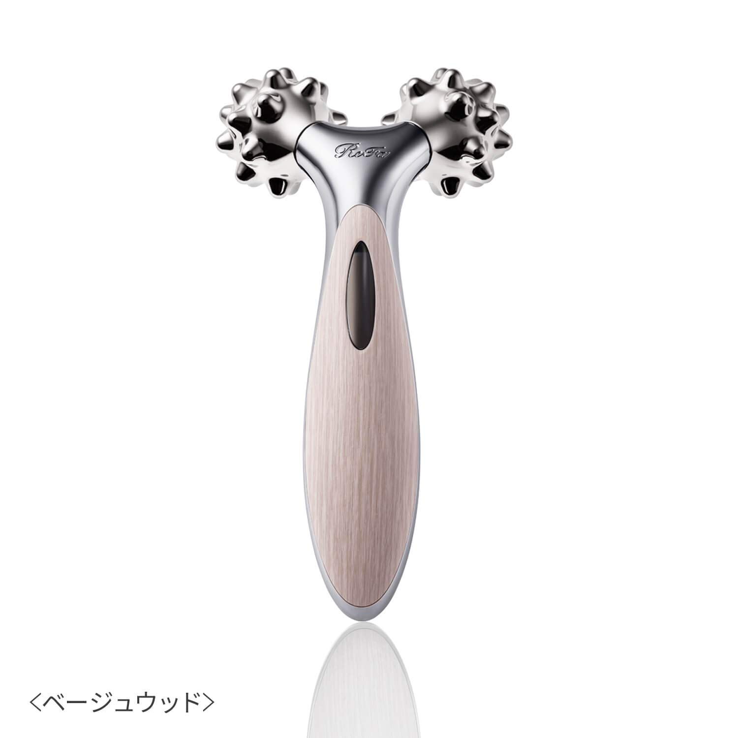  MTG ReFa RHYTHM リファリズム メーカー 充電不要 1年保証 顔コリ に着目したフェイス 顔 ローラー ベージュウッド その他 フェイスケア