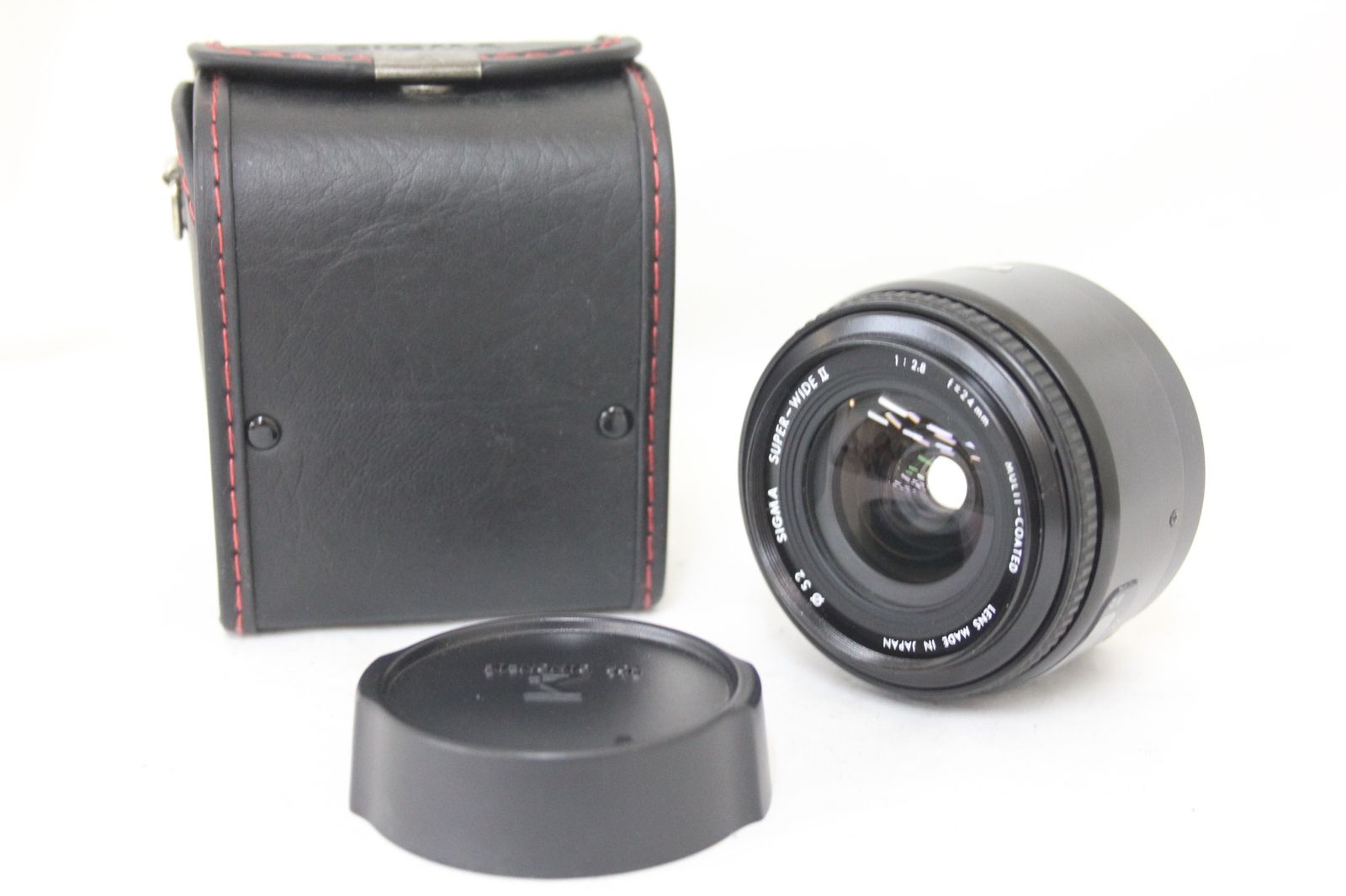返品保証 シグマ Sigma Super-Wide II 24mm F2.8 Multi-Coated ケース付き キャノンマウント レンズ e221