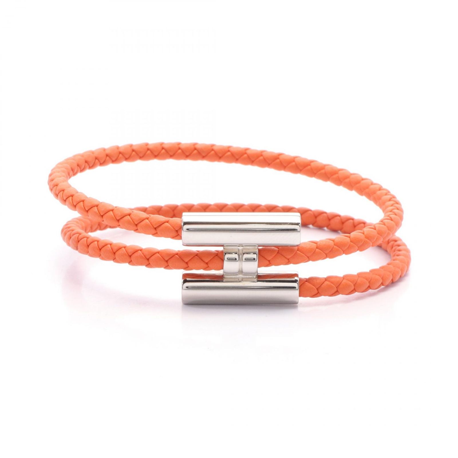 エルメス HERMES ブレスレット トゥルニ トレッセ レザー ステンレススチール ブレスレット レディース Used A