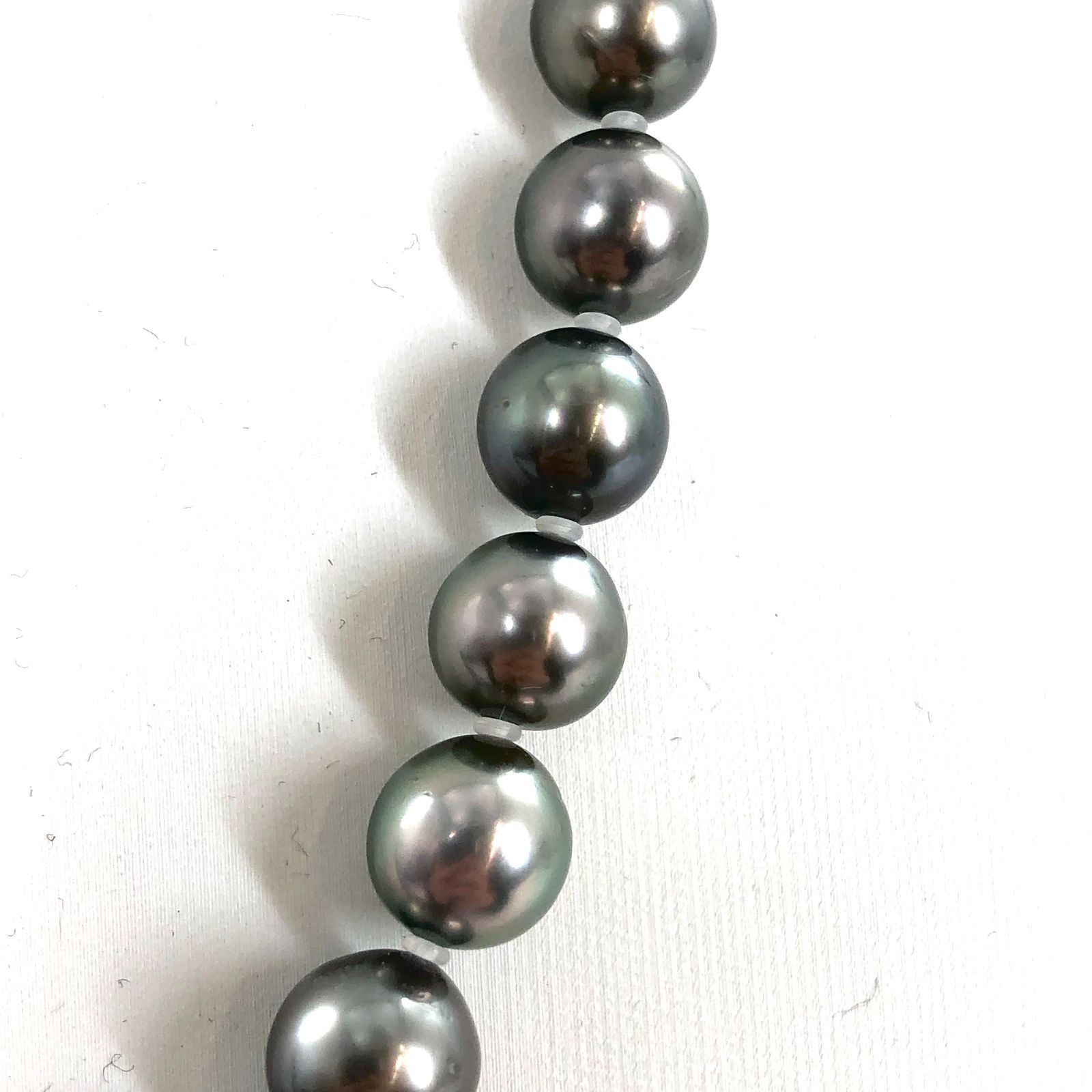 黒真珠 ブラックパール ネックレス リング セット 刻印 SILVER
