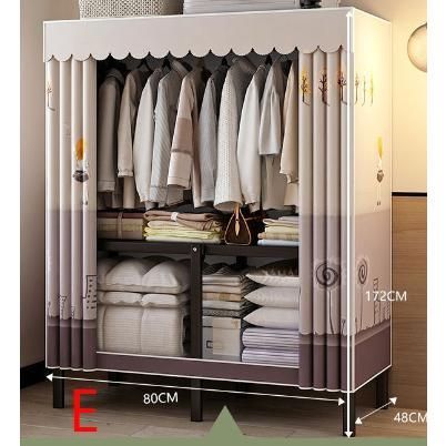 ワードローブ カバー付き 組み立て不要 大容量 クローゼット オックスフォード布 クローゼット ハンガーラック 衣類収納ラック 省スペース 防水 防塵 防汚 耐用 MARWIL-DEMENAGEMENTS_CH