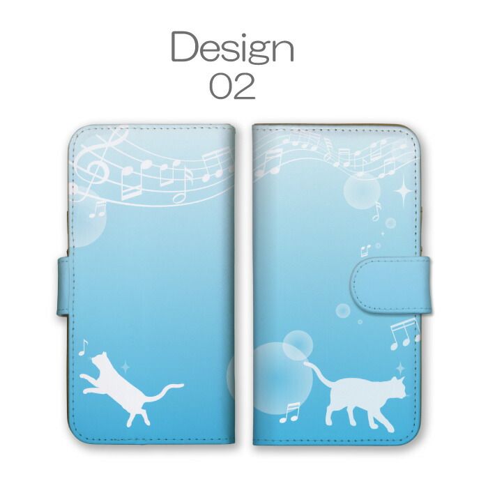 携帯ケース　グリーン色の　音符　猫柄　OPPO　Reno7A用 携帯ケース グリーン色の 音符 猫柄 OPPO Reno7A用