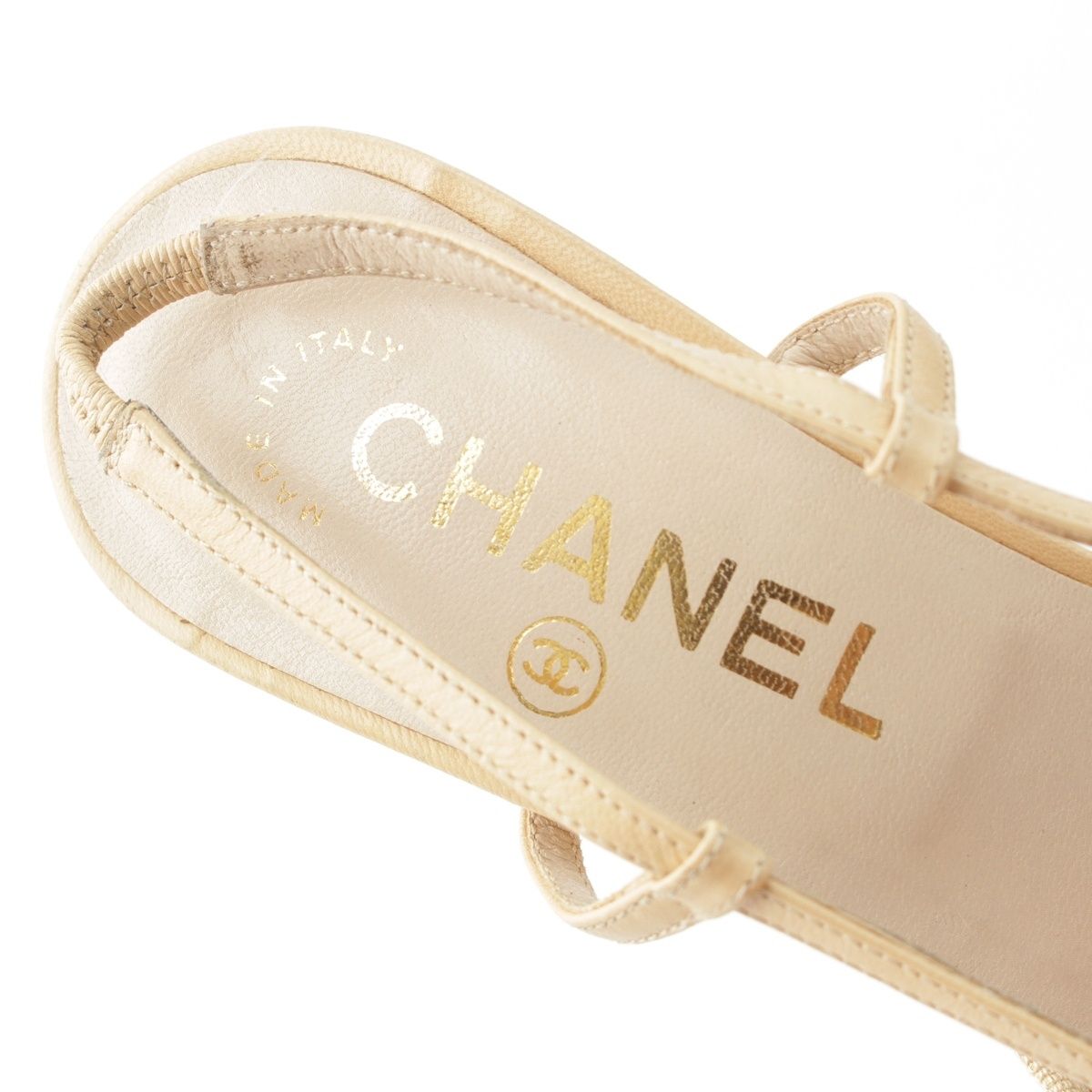 シャネル レザー ココマーク 購入 リボン スリングバック ポインテッド