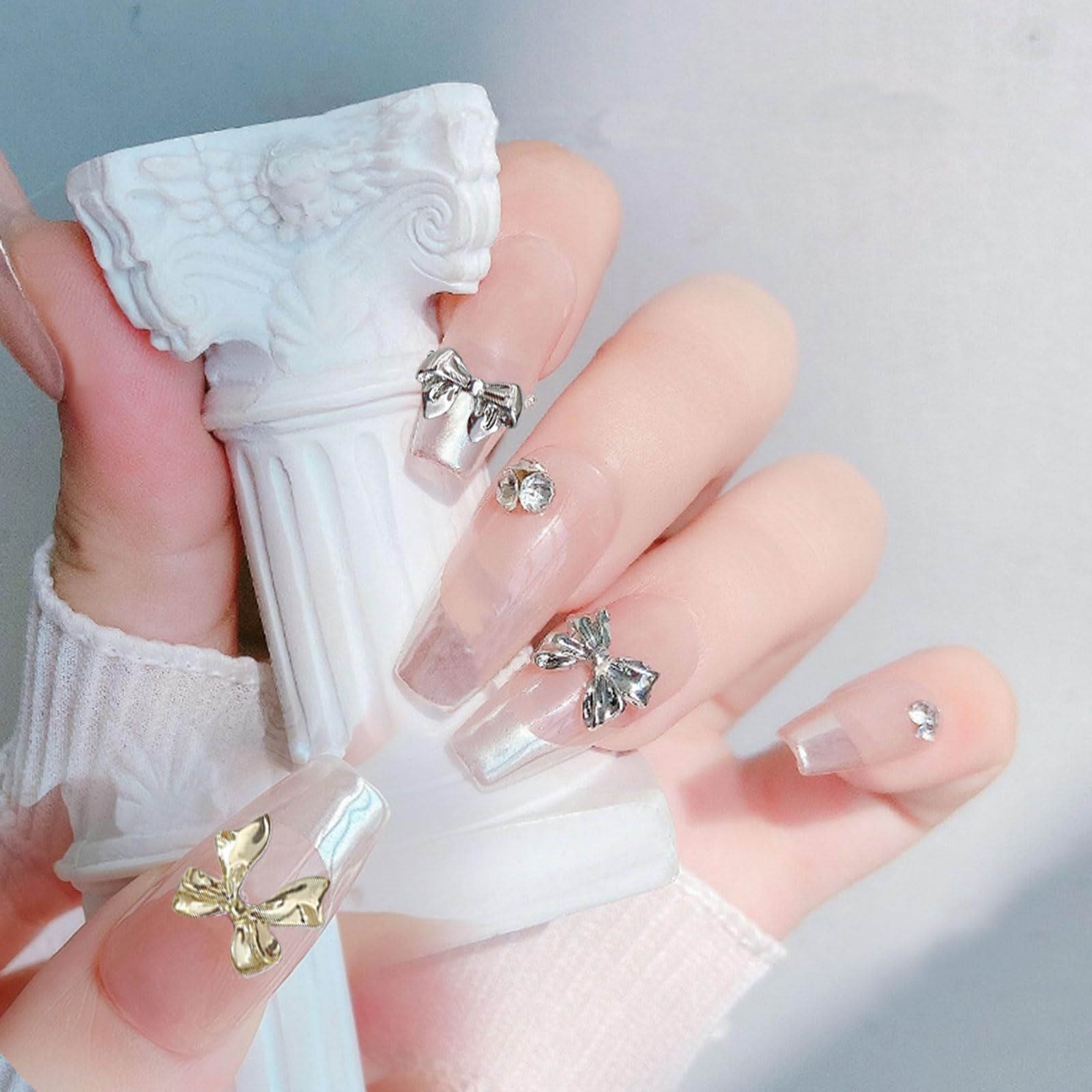 ハンドメイド ♡ ネイルパーツ ♡ No.25 リボン 12個 楽天市場】ネイルパーツ クリアパステルリボンパーツ 全10種 10