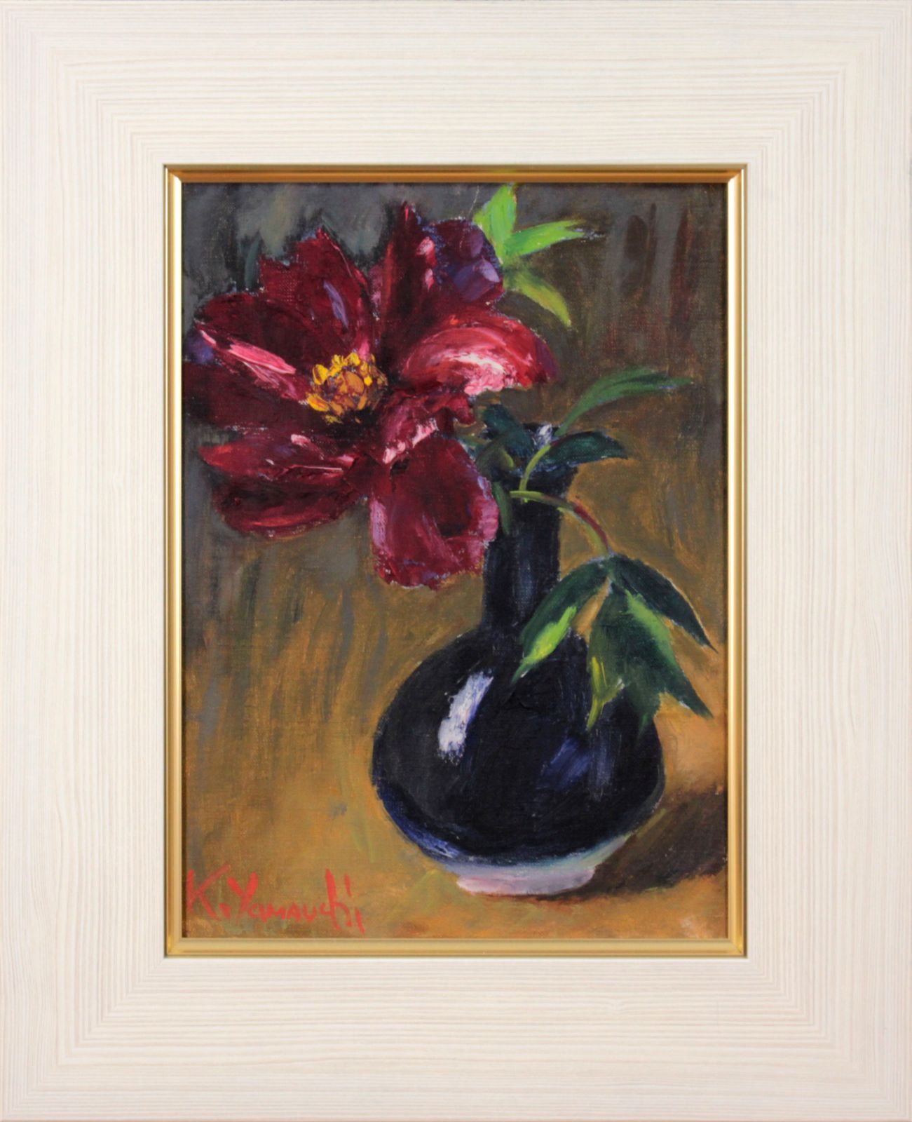 山内一彦『牡丹の花』油彩画【真作保証】 絵画 山内一彦『牡丹の花』油彩画【真作保証】 絵画 - メルカリ