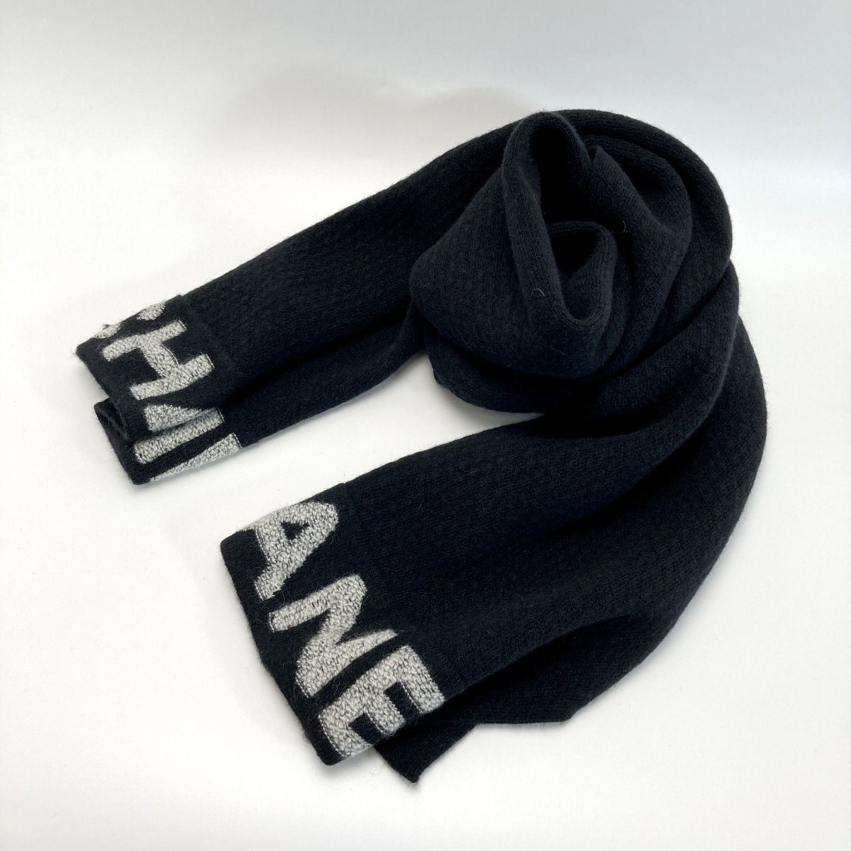 シャネル　カシミヤ　黒　美品！ CHANEL】シャネル『カシミヤ アンサンブルニット size42