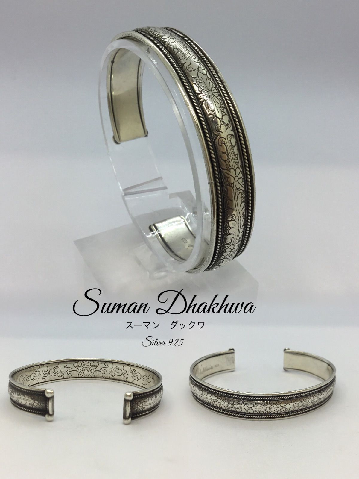 スーマンダックワ　バングル　　シルバー925 Suman Dhakhwa（スーマンダックワ） Eternal Knot Bangle Silver