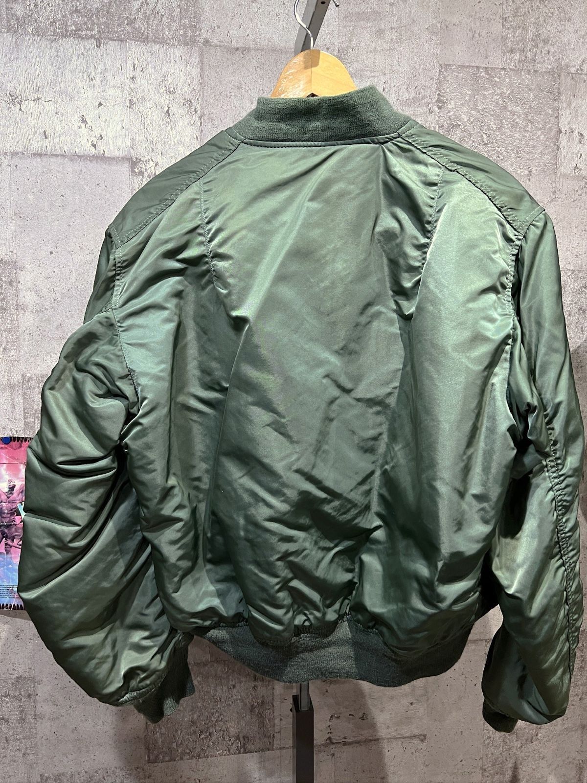80'S ALPHA INDUSTRIES USA製 MA-1 初期民間品 セージ XL アルファ