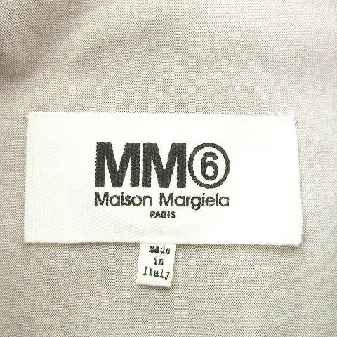  エムエムシックス メゾンマルジェラ MM 6 Maison Margiela 22 AW オーバーサイズシャツ ワンピース 長袖 イタリア製 正規 S グレー系 長袖 シャツ ブラウス