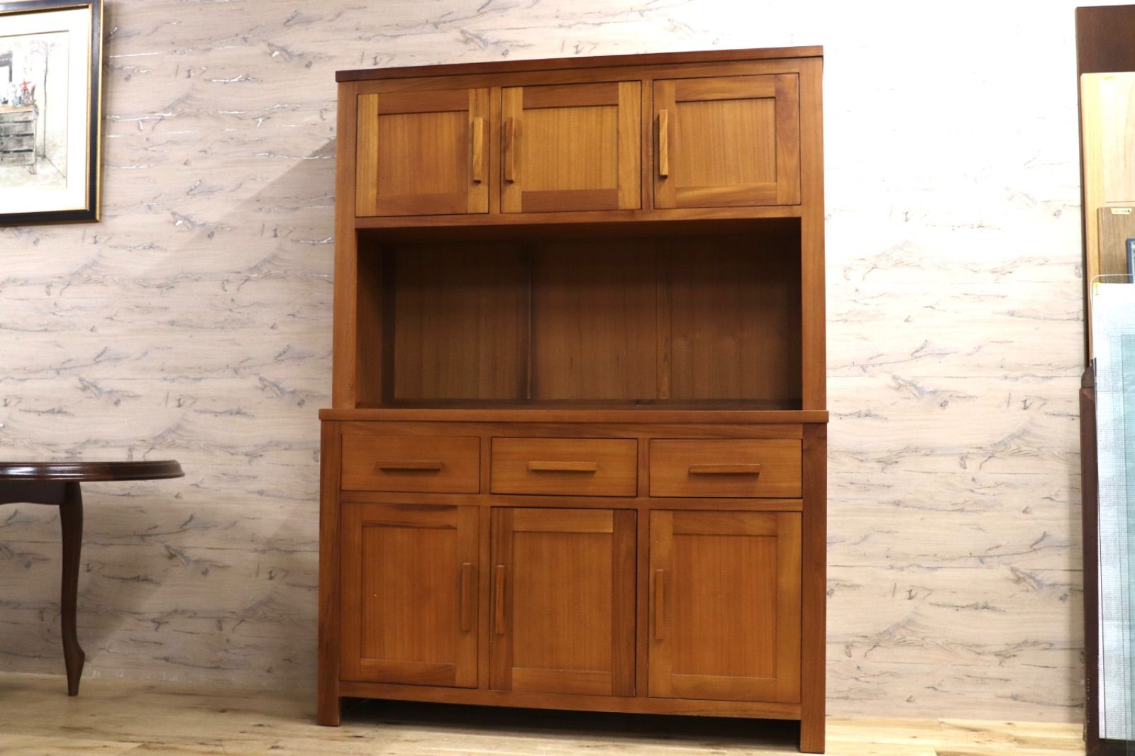 GMIK572○SCANTEAK | スキャンティーク 食器棚 カップボード 水屋棚 キャビネット リビングボード チーク材 北欧スタイル