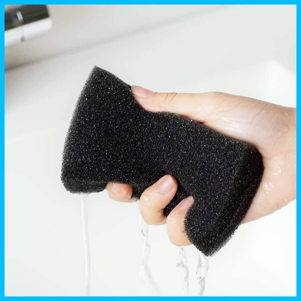 泡立ち 耐久性 長持ち 水切れがいい へたらない 幅7 cm 奥行12 厚さ3 セット ストック ブラック 経済的 nikii キッチンスポンジ NSF 246 BK アンドエヌイー NE