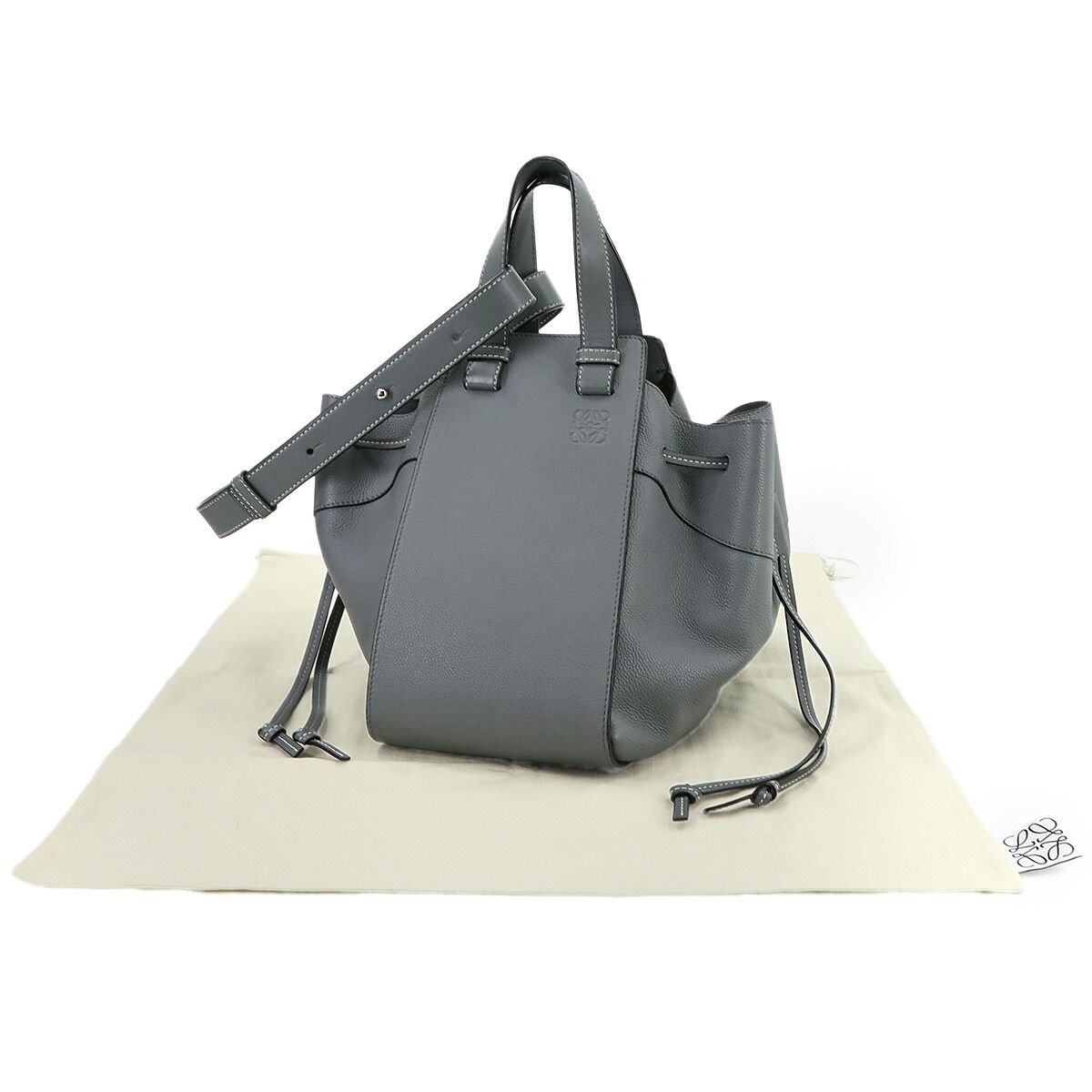 ロエベ レザー ハンモック ミディアム 2WAY ハンド ショルダーバッグ LOEWE