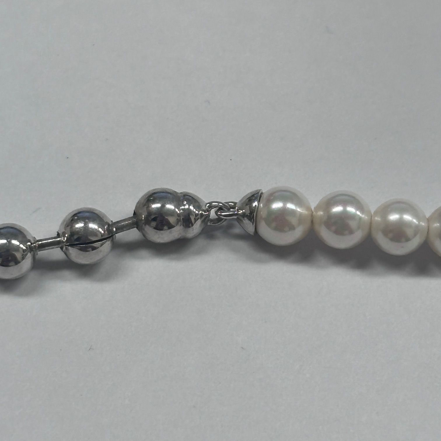 AMBUSH　シルバーボールチェーンネックレス BALL CHAIN 925 参考上代59400円 未使用品 AMBUSH PEARL BALL CHAIN MIX
