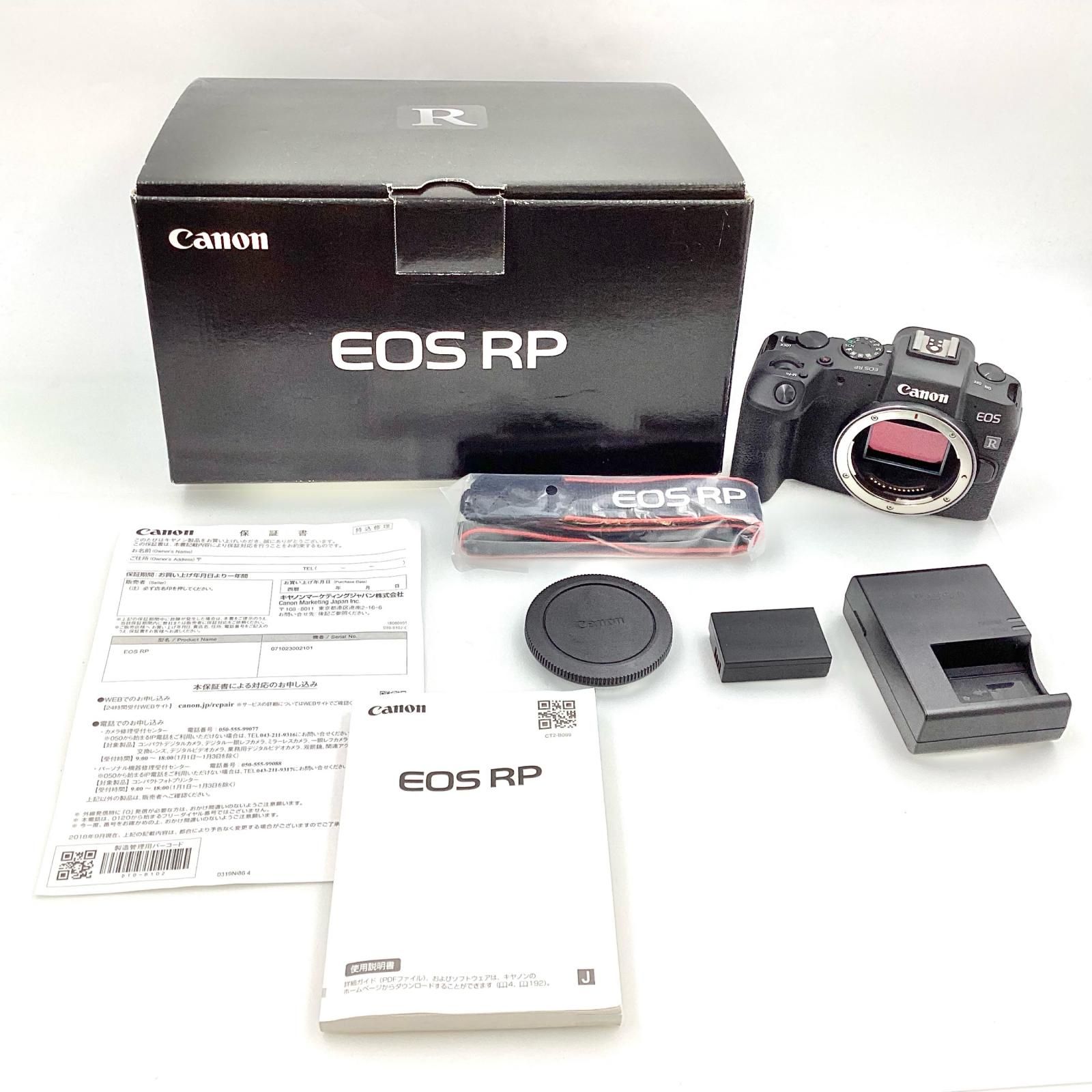 【全額返金保証】【最速発送】Canon デジタル一眼 EOS RP ボディ ブラック 動作確認済 シャッター19000回以下