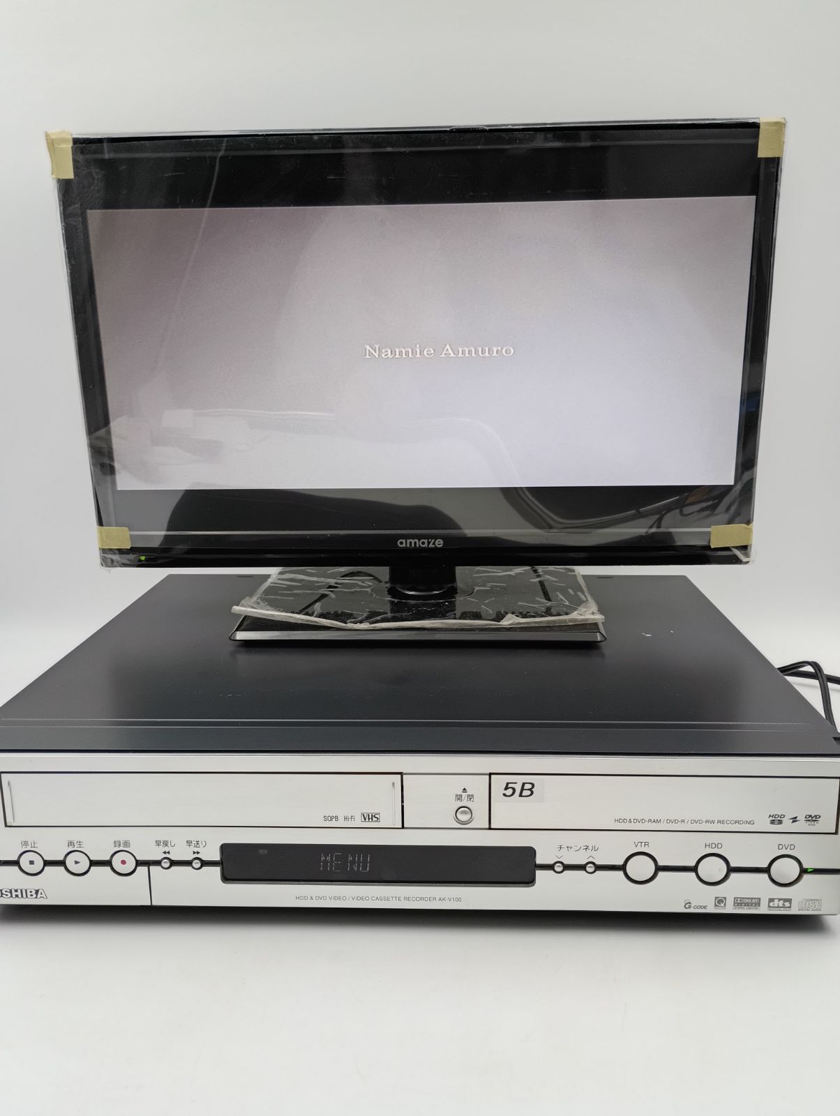 【動作確認済】TOSHIBA VTR一体型HDD&DVDレコーダーAK-V100 動作確認済】TOSHIBA VTR一体型HDD&DVDレコーダーAK-V100