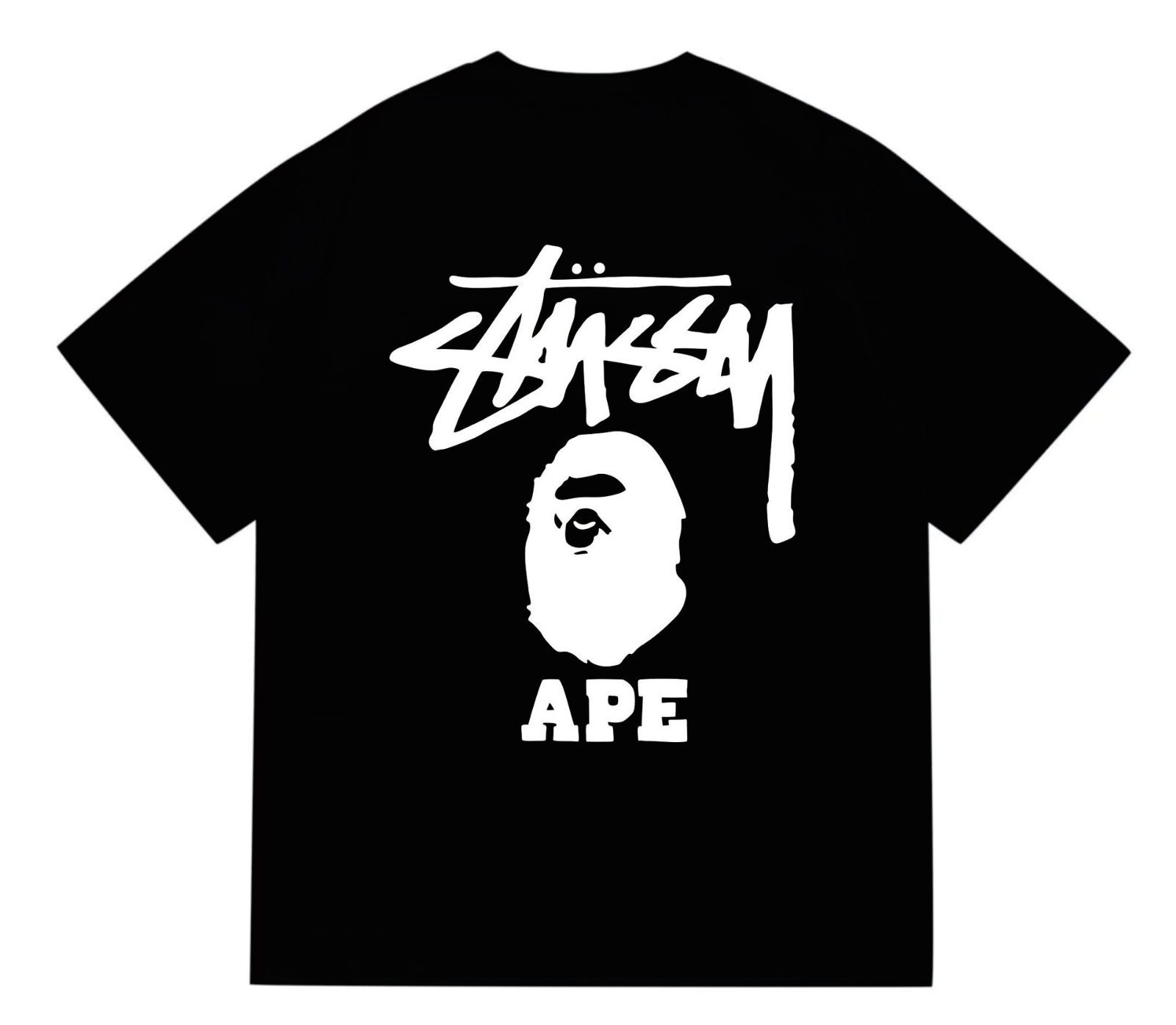 Stussy x A BATHING APE アベイシングエイプ bape T 半袖 ホワイト  
