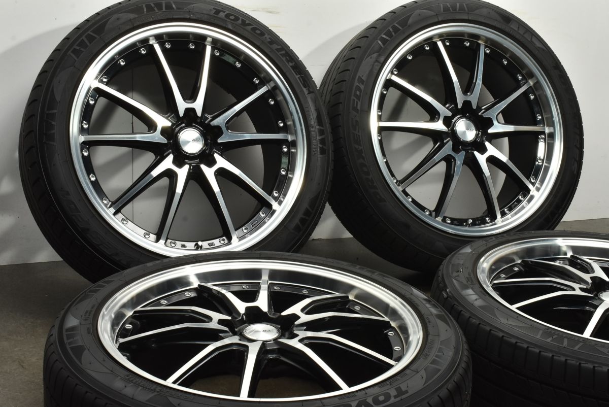 程度良好 ロクサーニ クロノグラスター 20in 8.5J 45 PCD114.3 PROXES FD1 245 45R20 レクサス NX ハリアー エクストレイル CX-5 CX-8