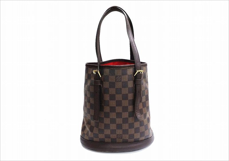 中古】ルイヴィトン LOUIS VUITTON N42240 ダミエ マレ ポーチ付き バケツ トートバッグ ショルダーバッグ レディース 【