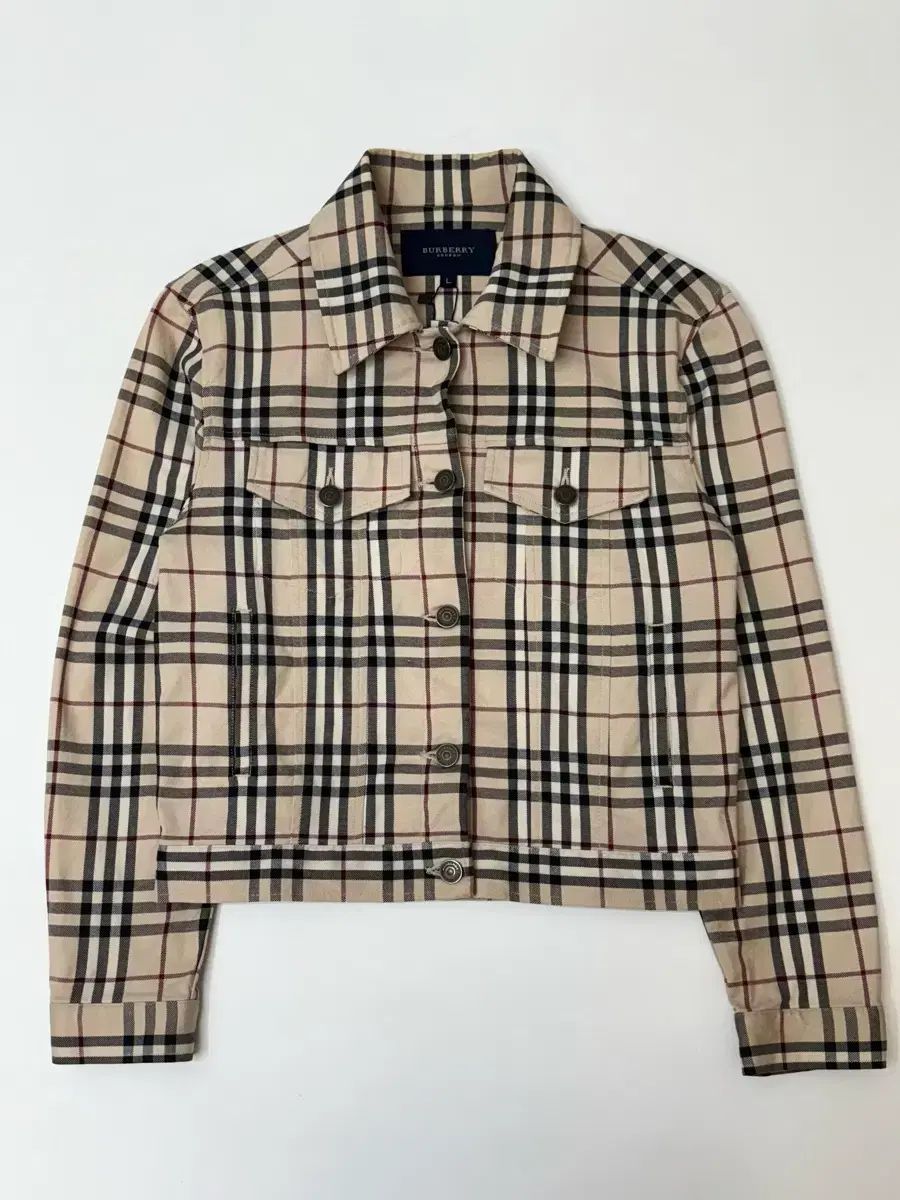 【KYO】　　　BURBERRY ノバチェック柄 クロップドジャケット Burberry BURBERRY(バーバリー ) ノヴァチェック セミ