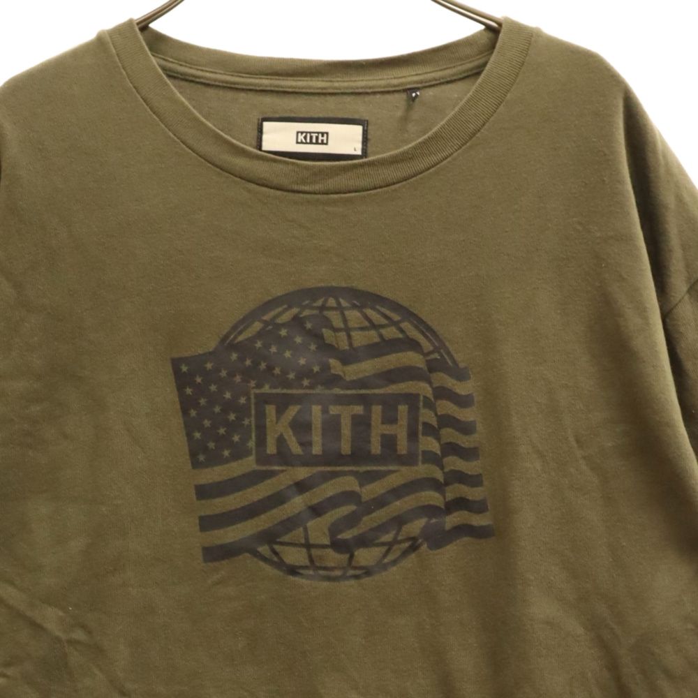 KITH (キス) Global State Tee ロゴプリント 半袖Tシャツ カットソー カーキ - メルカリ