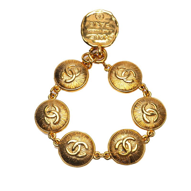 美品☆シャネル☆31RUE CAMBONカンボンブローチ ゴールド×グリーン シャネル 31 RUE CAMBON カンボン ゴールド メッキ レディース