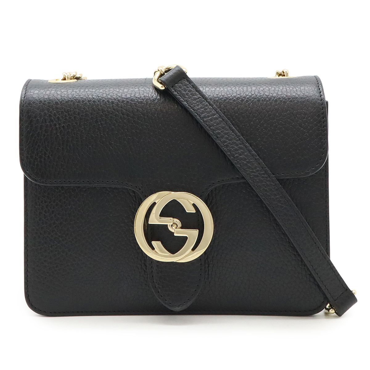 GUCCI ブラック パーティーバッグ ゴールドチェーン 楽天市場】【バッグ】GUCCI グッチ ハンドバッグ 型押しレザー