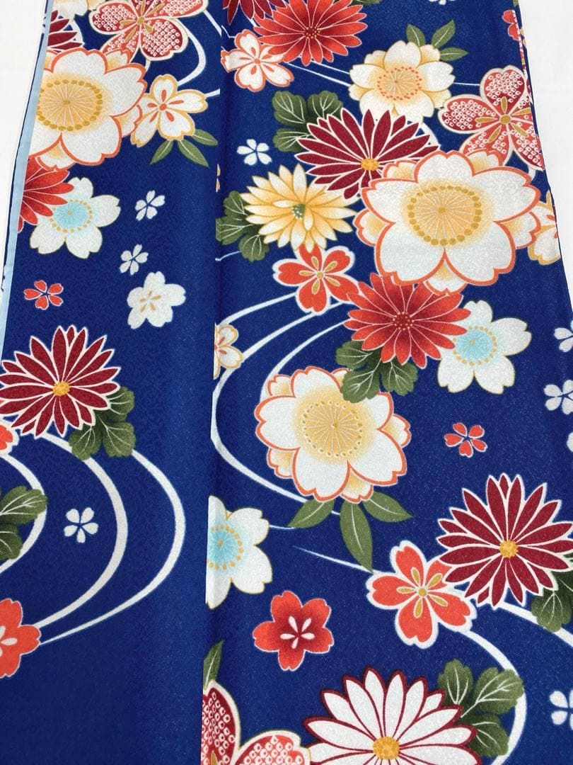 2尺袖 ポリエステル着物 紋意匠 桜 袴向き 2尺袖 ポリエステル着物 紋