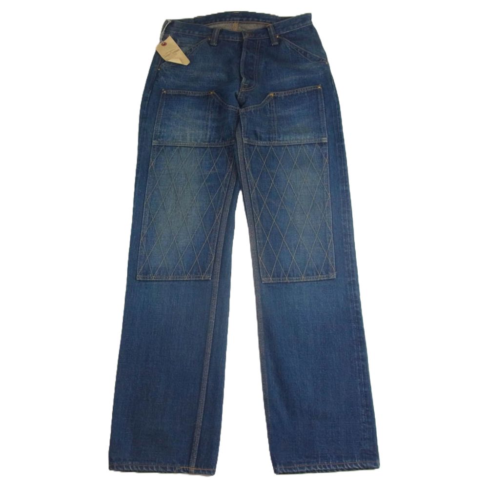 トロフィークロージング TROPHY CLOTHING 1606H　 ダイヤモンドステッチ ダブルニー デニム パンツ インディゴブルー系 30【中古】