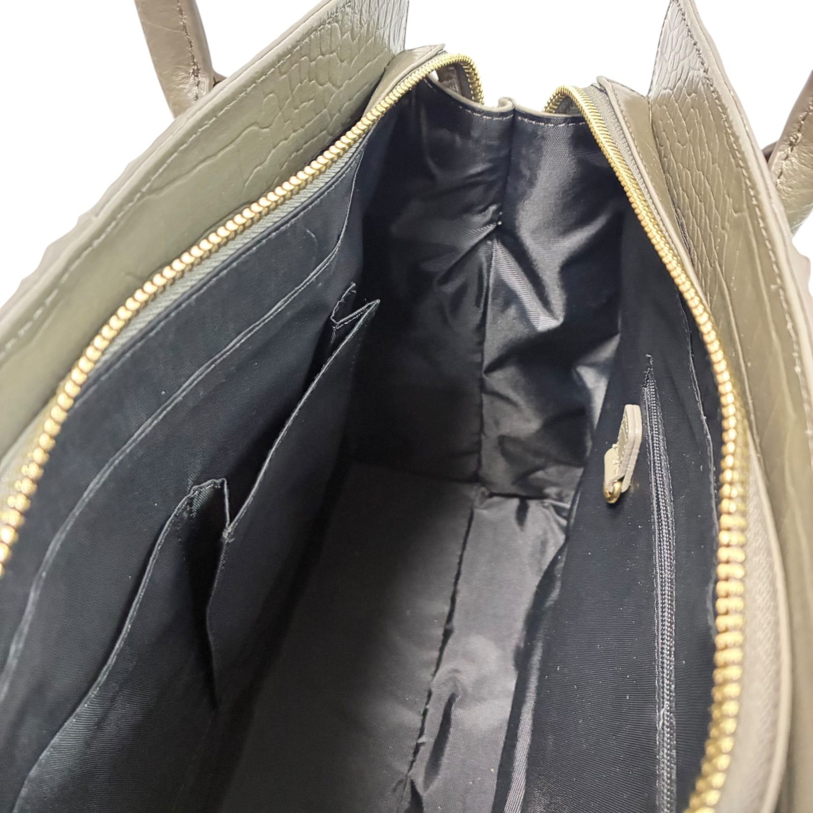 未使用 タグ付き ロダニア ハンドバッグ 2way ショルダーバッグ クロコ 黒 未使用 タグ付き ロダニア ハンドバッグ 2way ショルダーバッグ