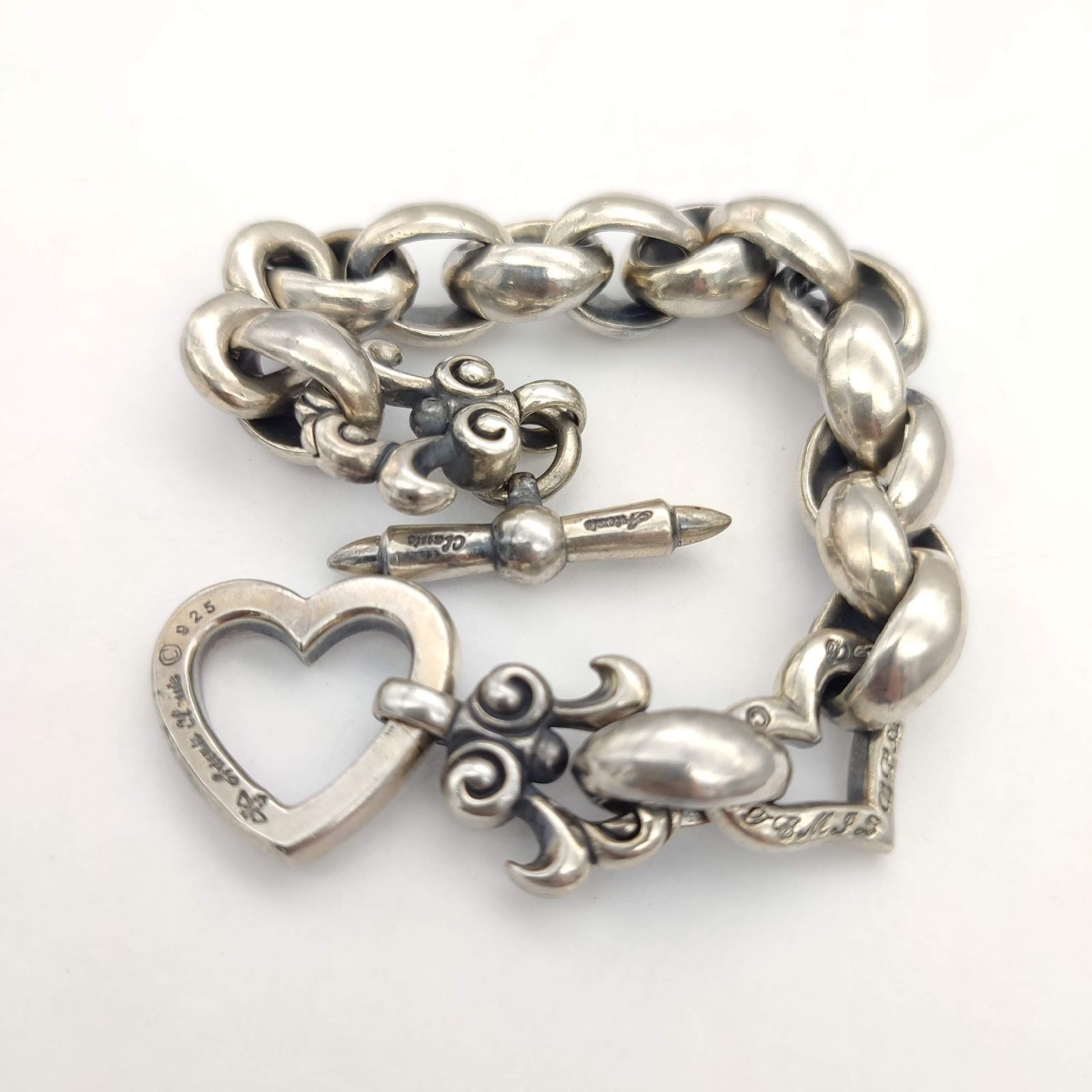 アルテミスクラシック ハートトグルデザインブレスレット シルバー925