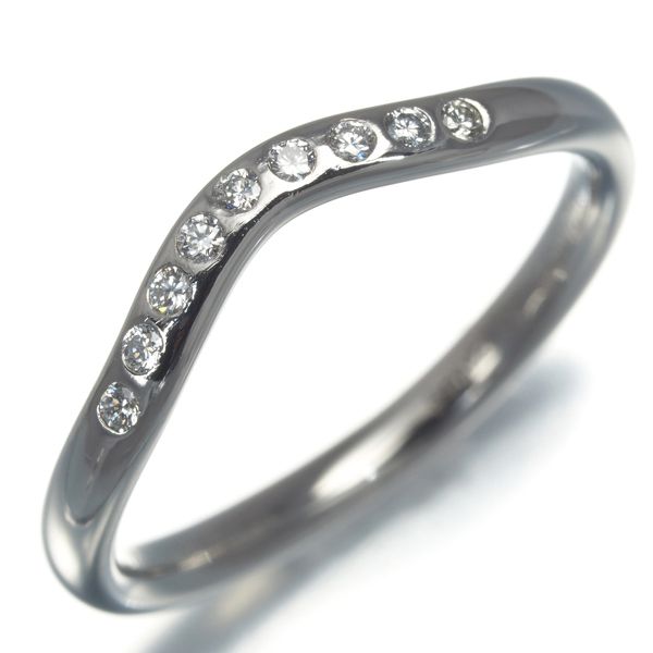 ティファニー リング ダイヤ ダイヤモンド カーブドバンド 9P 8号  